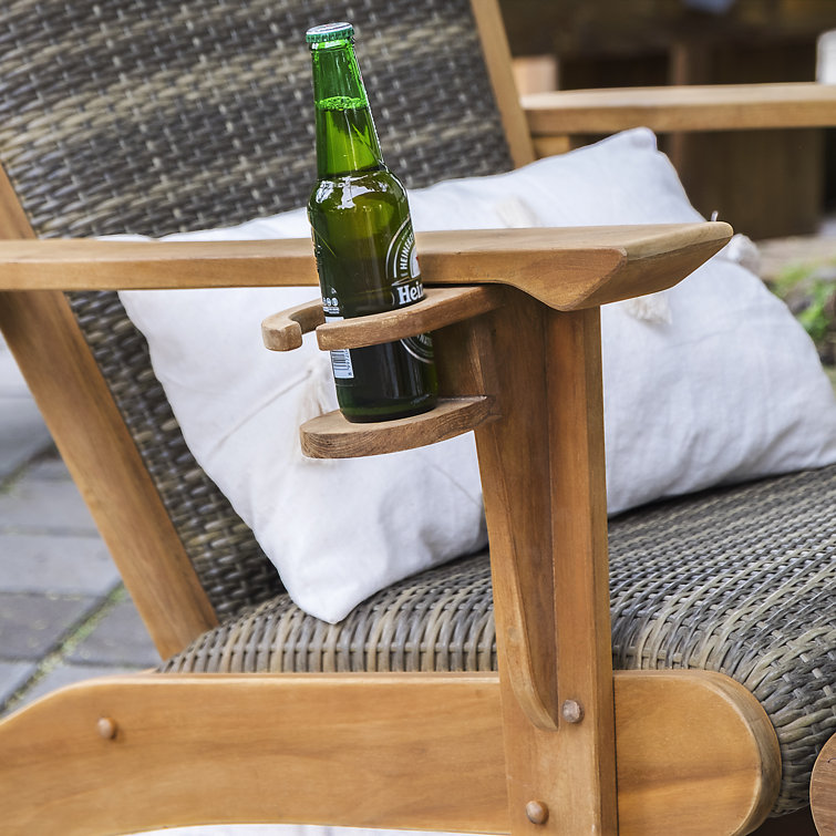 Adirondack chair with online wine holder